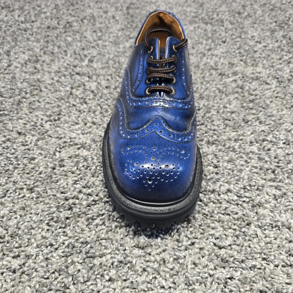 Gladiator England wingtip brogue shoes Uk‎ 7/US 7.5M-9W 90s Grunge Navy Blue